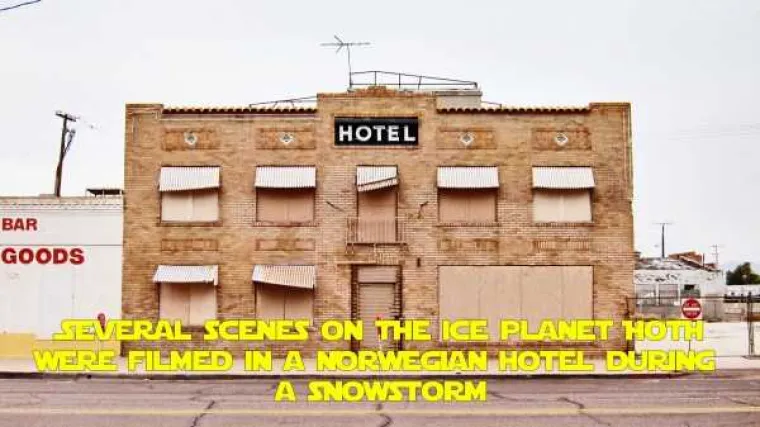 Nekoliko scena s ledenog planeta Hotha snimljno je u norve&scaron;kom hotelu za vrijeme mećave.