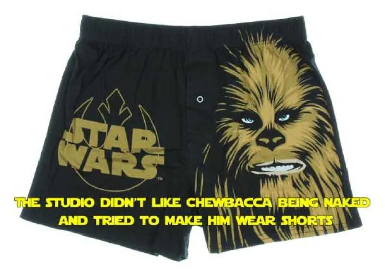 Studio nije htio da Chewbacca bude gol i poku&scaron;ali su mu napraviti kratke hlače.