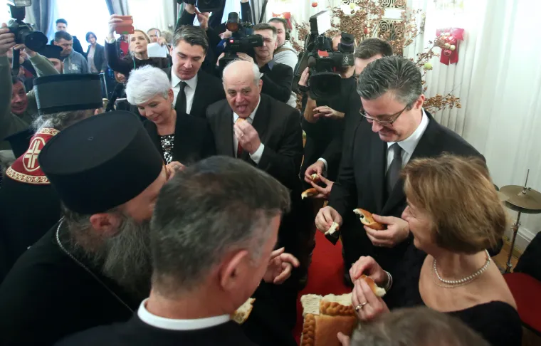 Zoran Milanović i Tihomir Orešković zajedno na proslavi pravoslavnog Božića