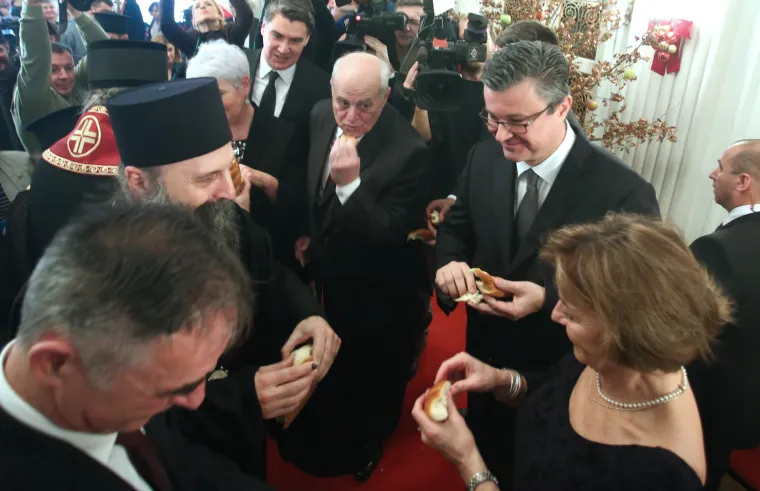 Zoran Milanović i Tihomir Orešković zajedno na proslavi pravoslavnog Božića