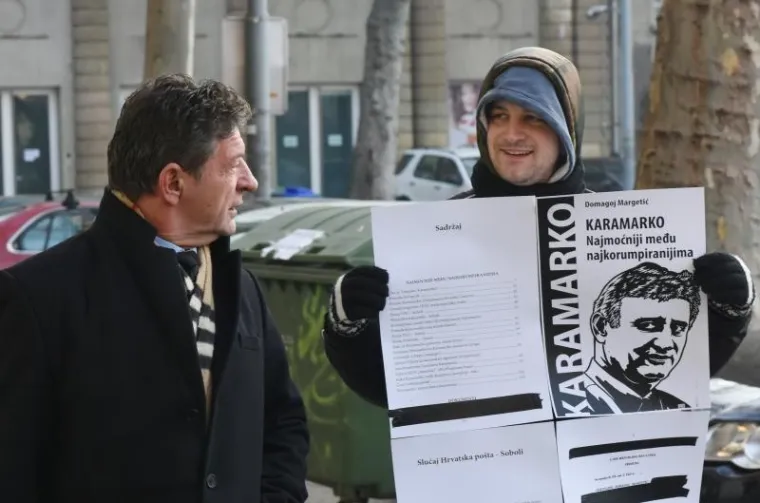 HDZ-OVCE DOČEKALA PORUKA: "Karamarko - najmoćniji među najkorumpiranijima"