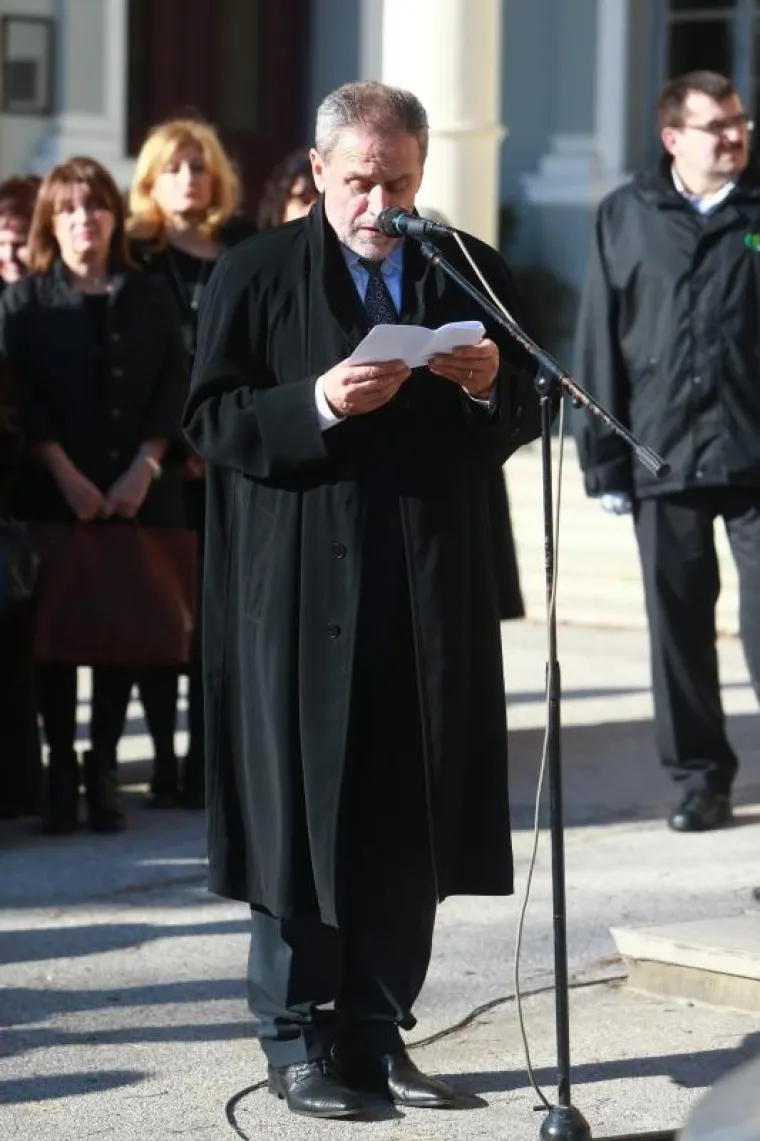 Zagrebački gradonačelnik Milan Bandić održao je govor.