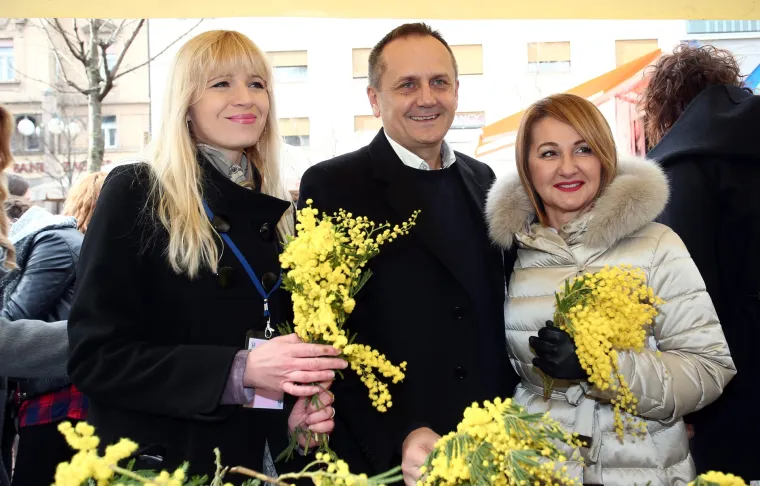 Glumci, pjevači i političari prodajom mimoza prikupljali novac za oboljele od raka dojke