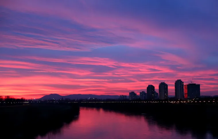 Zalazak sunca u Zagrebu