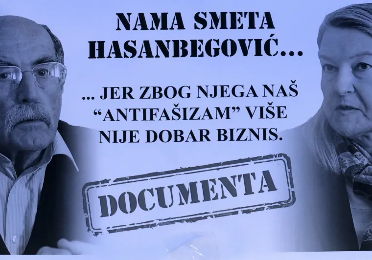 Plakati podr&scaron;ke ministru kulture Zlatku Hasanbegoviću u Splitu