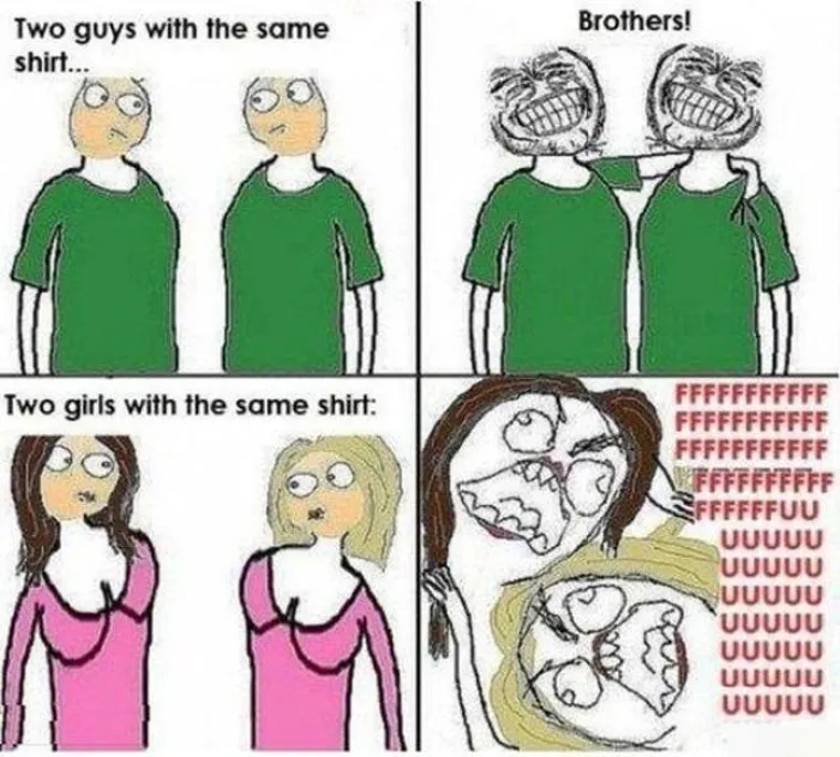 Ne podnose osobe koje su jednako odjevene.