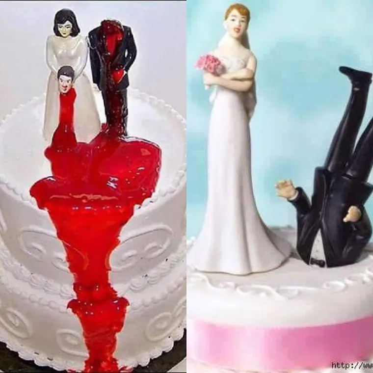 KRV NIJE VODA, ALI JE BOROVNICA: Torte kojima ljudi slave razvod mogu biti jako morbidne