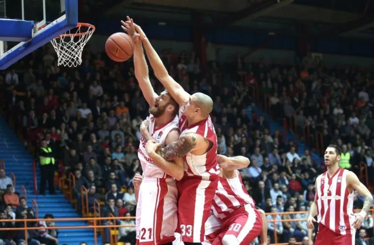 Scena iz pro&scaron;le utakmice Crvene zvezde i Cedevite
