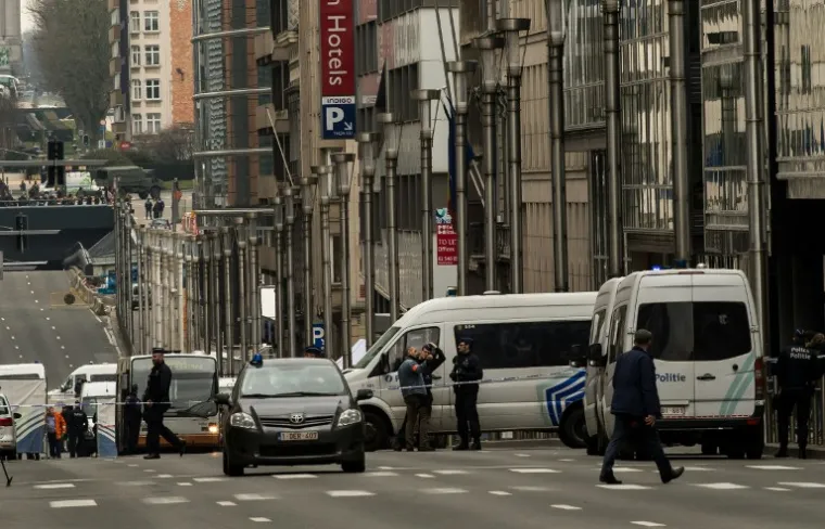 Policiaj osigurava mjesto eksplozije u centru Bruxellesa