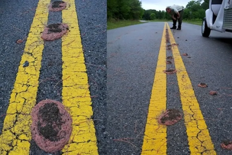 Hrpa pregaženih  glista.
