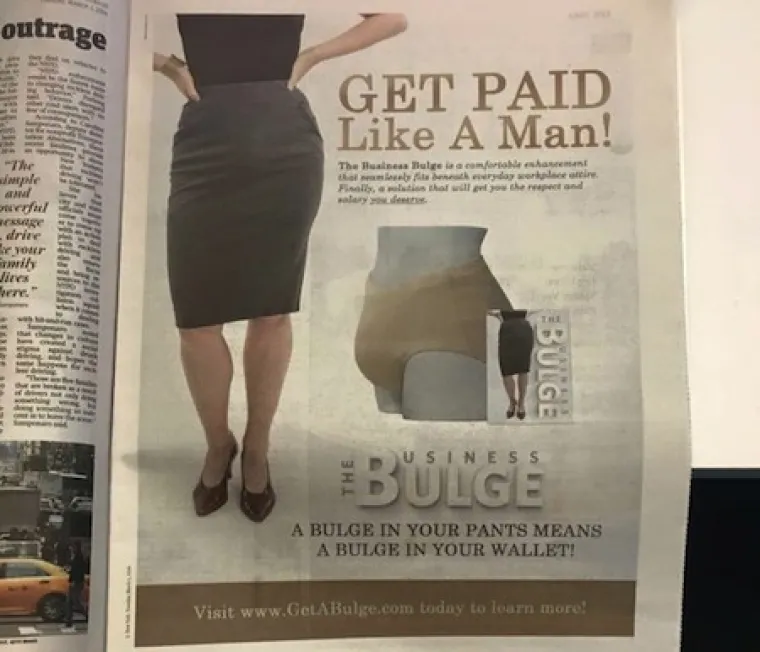 Grba za žene koja simulira postojanje penisa kako bi žene konačno ostvarile ravnopravnost na poslu.