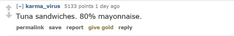 Tuna sendviči se sastoje uglavnom od majoneze.
