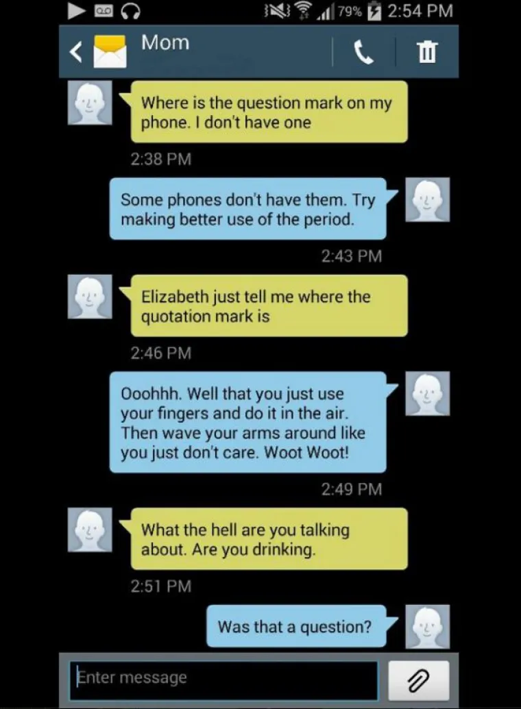 Mamu je poku&scaron;ala odviknuti i od kori&scaron;tenja upitnika