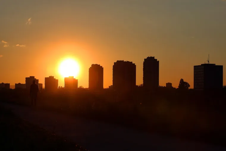 Spektakularan zalazak sunca u Zagrebu