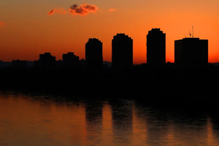 Spektakularan zalazak sunca u Zagrebu