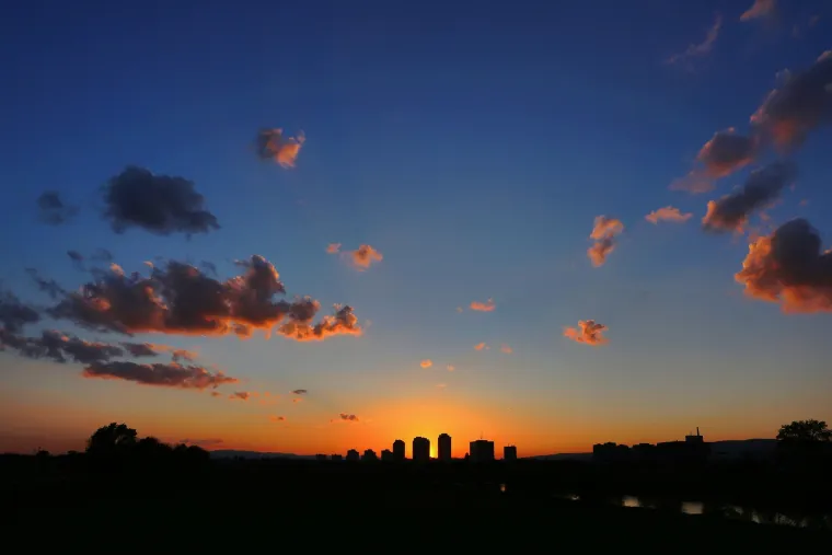 Spektakularan zalazak sunca u Zagrebu