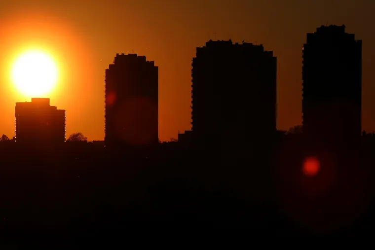 Spektakularan zalazak sunca u Zagrebu