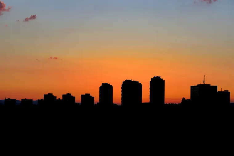 Spektakularan zalazak sunca u Zagrebu