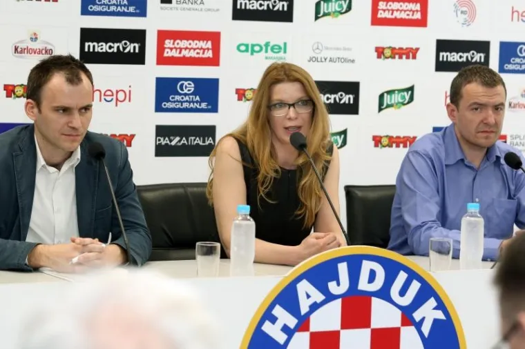 Nova predsjednica Hajduka Marijana Bošnjak predstavila se u utorak na Poljudu.