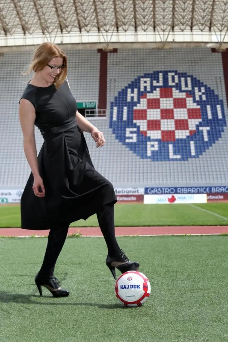 Nova predsjednica Hajduka Marijana Bo&scaron;njak predstavila se u utorak na Poljudu.
