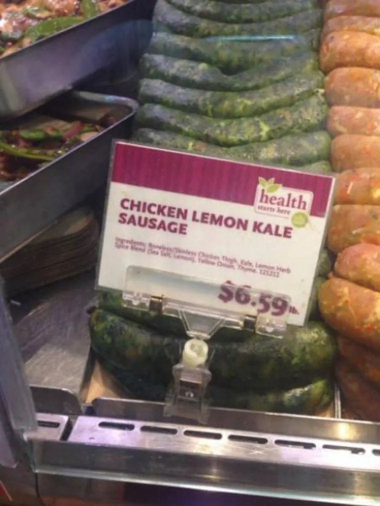 Hipsterske kobasice od kelja, limuna i piletine.