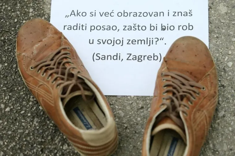 Cipele su progovorile: 'Iz Hrvatske odlaze oni koji su trebali biti budućnost ove zemlje'