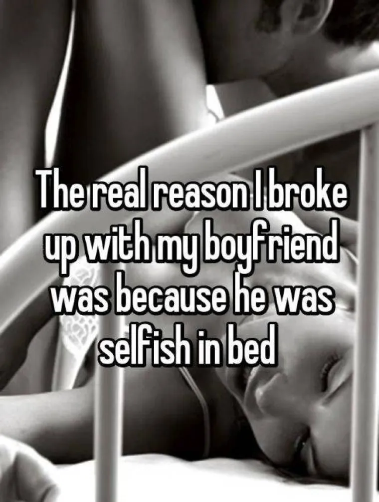 Bio je sebičan u krevetu.