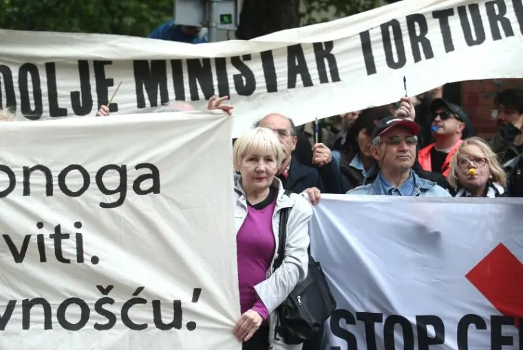 Prosvjed novinara u Zagrebu