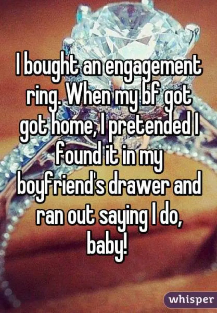 Kupila sam si zaručnički prsten. Kada se dečko vratio s posla, pravila sam se da sam ga na&scaron;la u ladici i rekla da pristajem.