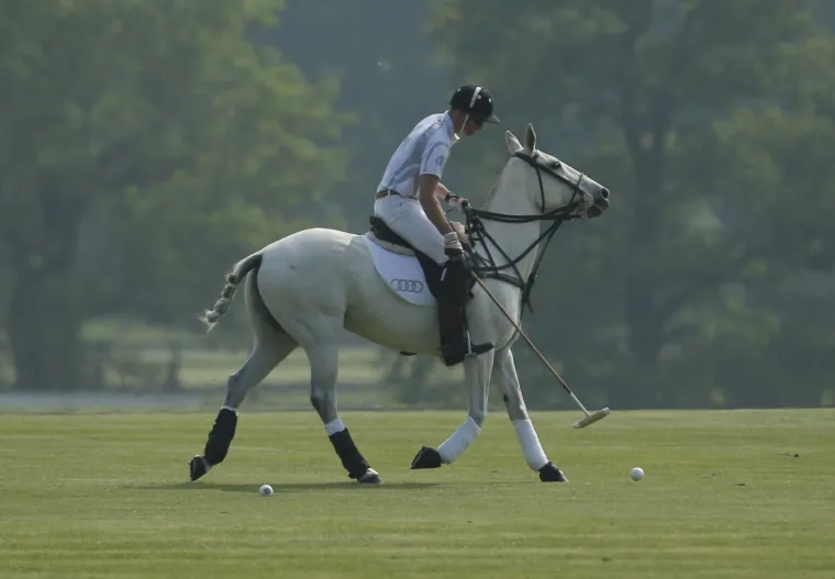 Joga u uskim bijelim hlačama: princa Williama ni&scaron;ta nije omelo u rastezanju prije polo utakmice