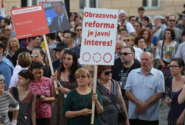 1500 ljudi prosvjedovalo na Markovom trgu