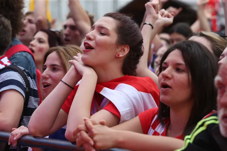 Navijači na glavnom zagrebačkom trgu