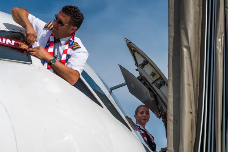 FOTOGALERIJA: Atmosfera s jutrošnjeg charter leta Croatia Airlinesa s hrvatskim navijačima