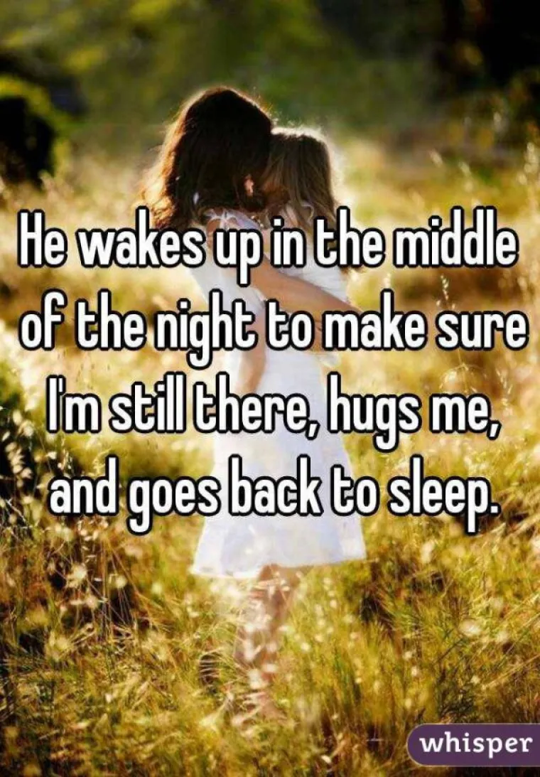On se probudi usred noći da provjeri jesam li jo&scaron; u krevetu, zagrli me i nastavi spavati.