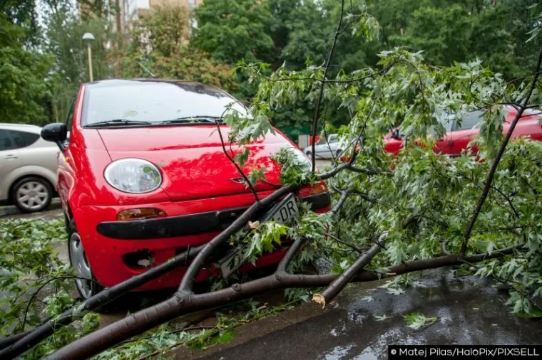 SLIKE KAOSA U OSIJEKU: Nevrijeme čupalo stabla, trgalo krovove, potapalo aute
