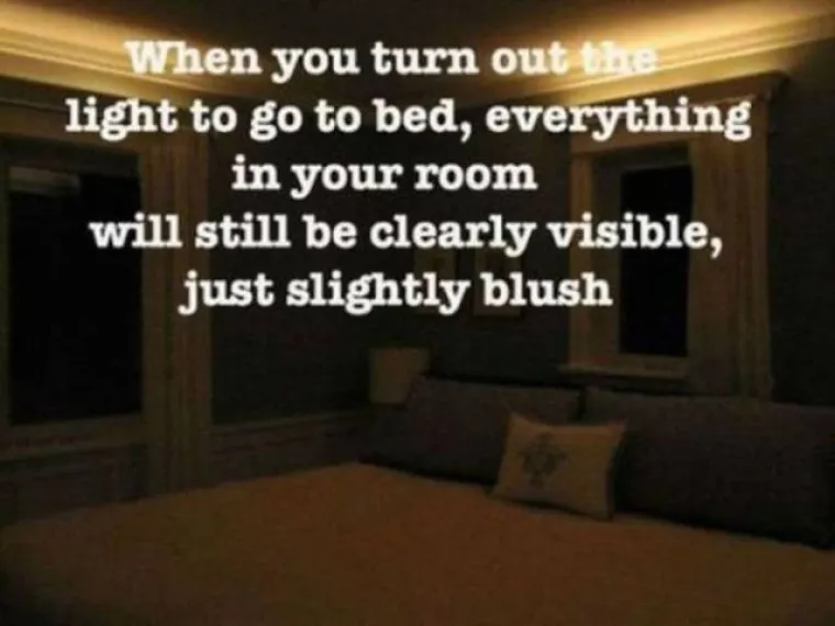 Kad ugasi&scaron; svjetlo i ide&scaron; u krevet, sve u sobi će i dalje biti jasno vidljivo, samo malo crvenkasto