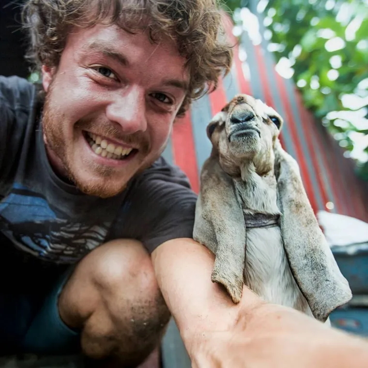 STVARNO JE HRABAR &Scaron;TO TAKO POZIRA SA ŽIVOTINJAMA: Trud mu se isplatio, rezultati su preslatki!