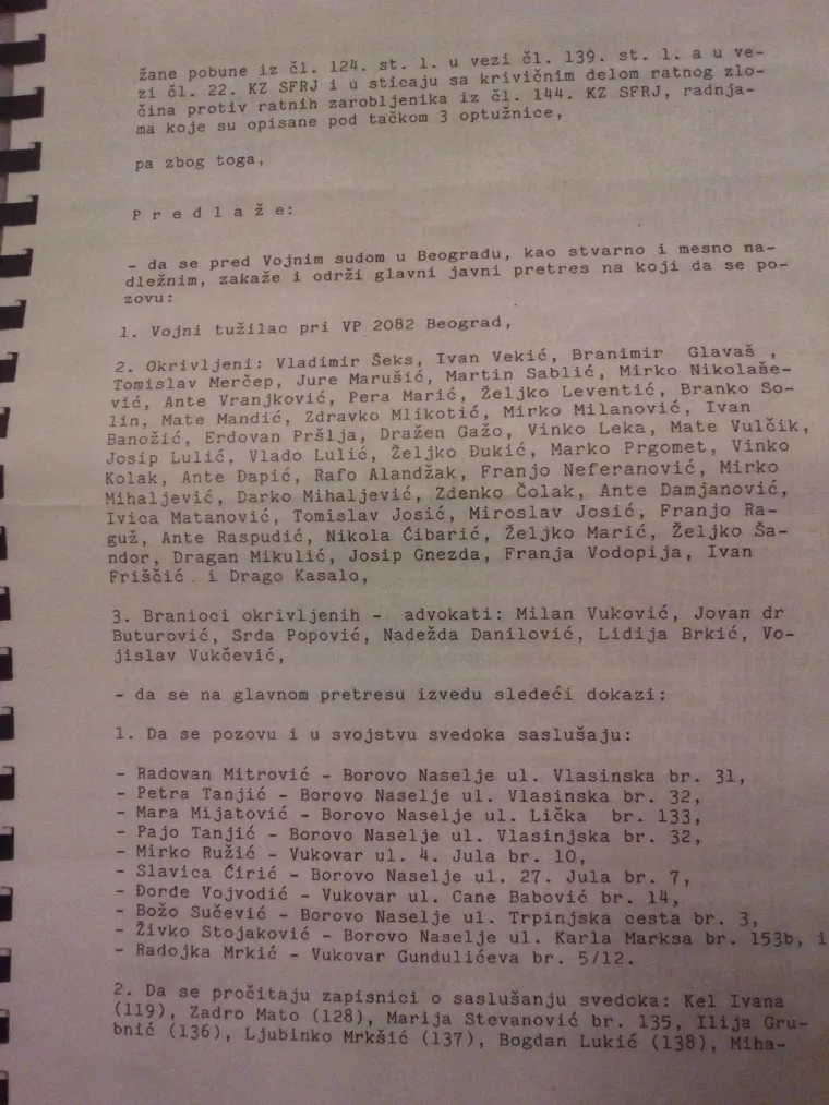 Donosimo 44 imena koja se nalaze na popisu aktivne optužnice iz Srbije