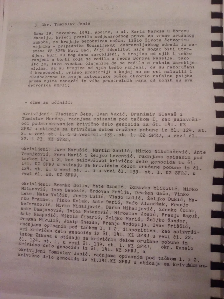 Donosimo 44 imena koja se nalaze na popisu aktivne optužnice iz Srbije