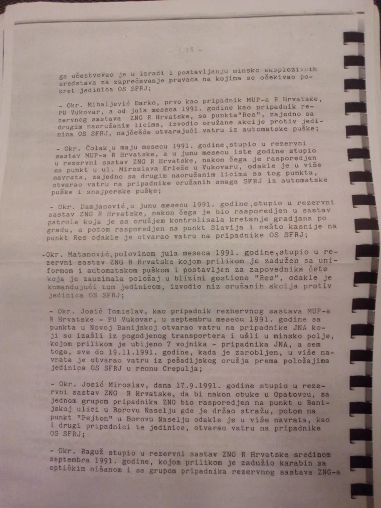 Donosimo 44 imena koja se nalaze na popisu aktivne optužnice iz Srbije