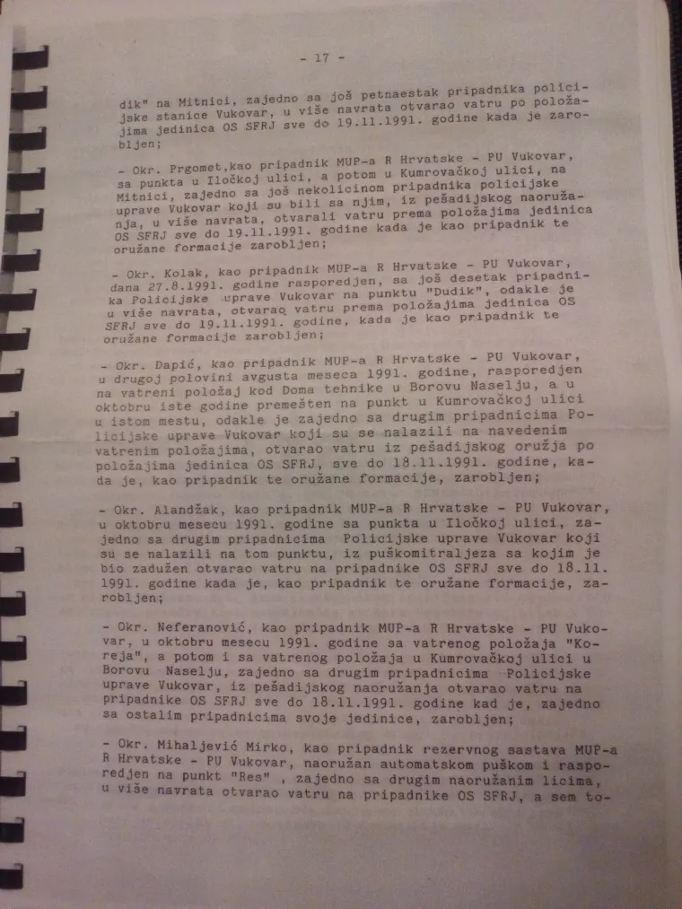 Donosimo 44 imena koja se nalaze na popisu aktivne optužnice iz Srbije