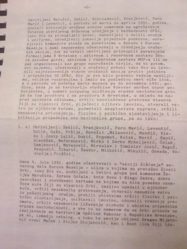 Donosimo 44 imena koja se nalaze na popisu aktivne optužnice iz Srbije