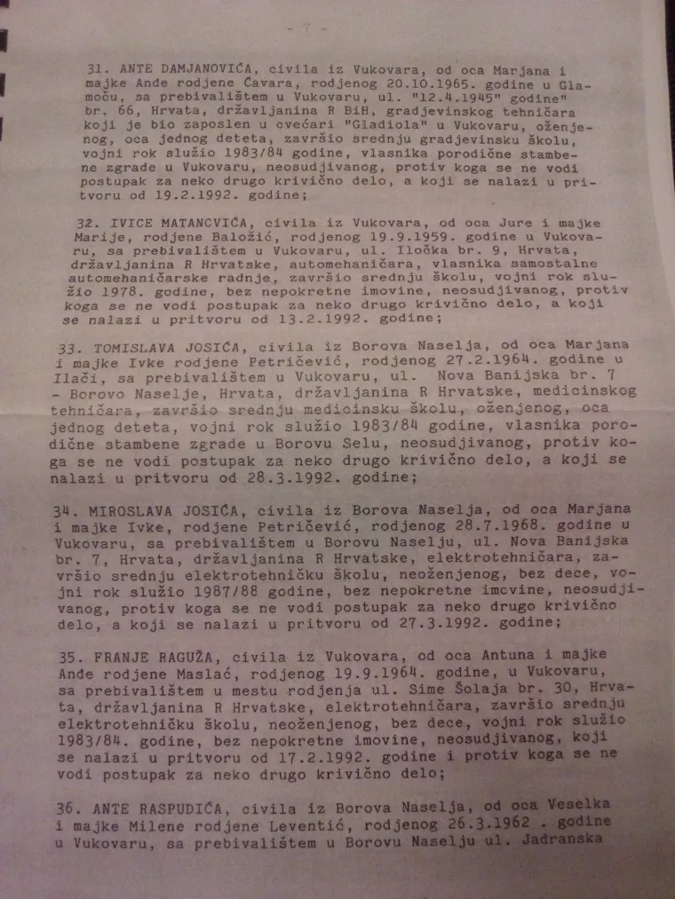 Donosimo 44 imena koja se nalaze na popisu aktivne optužnice iz Srbije