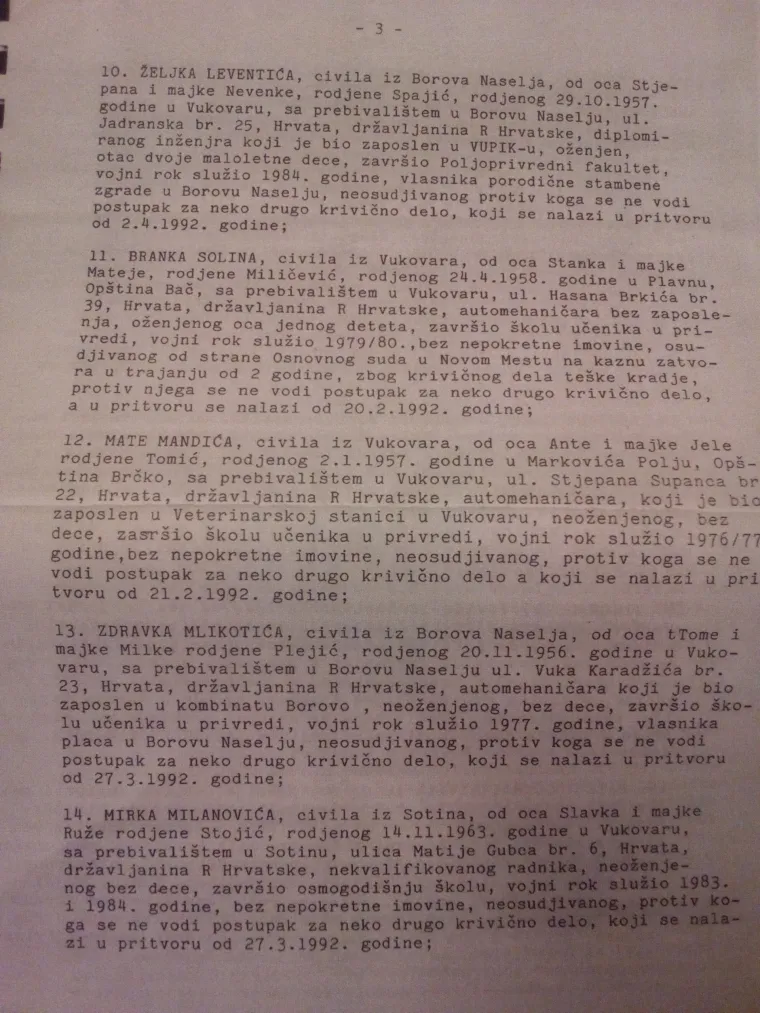 Donosimo 44 imena koja se nalaze na popisu aktivne optužnice iz Srbije