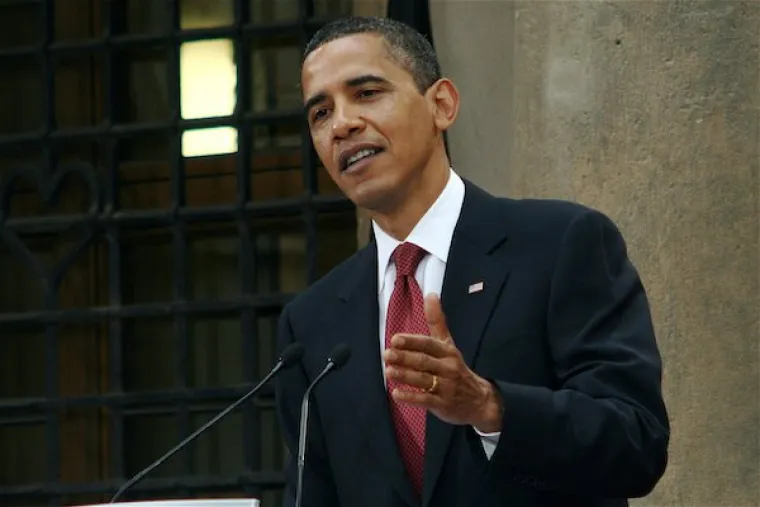 Barack Obama radio je na blagajni u slastičarnici.