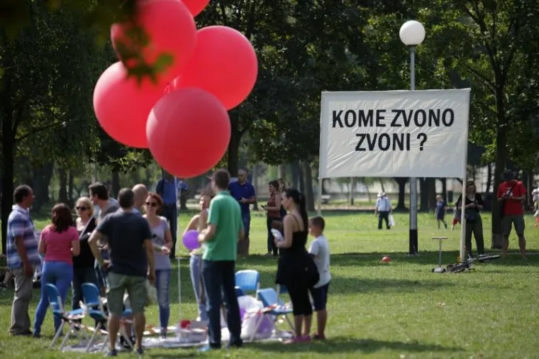 Više od 2.000 ljudi prosvjedovalo protiv gradnje crkve na Savici: 'Obrani park, obrani Grad'