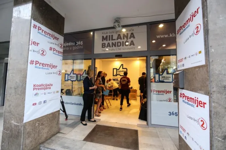 Ljubo Jurčić u izbornom stožeru stranke BM 365, 'premijera' još nema