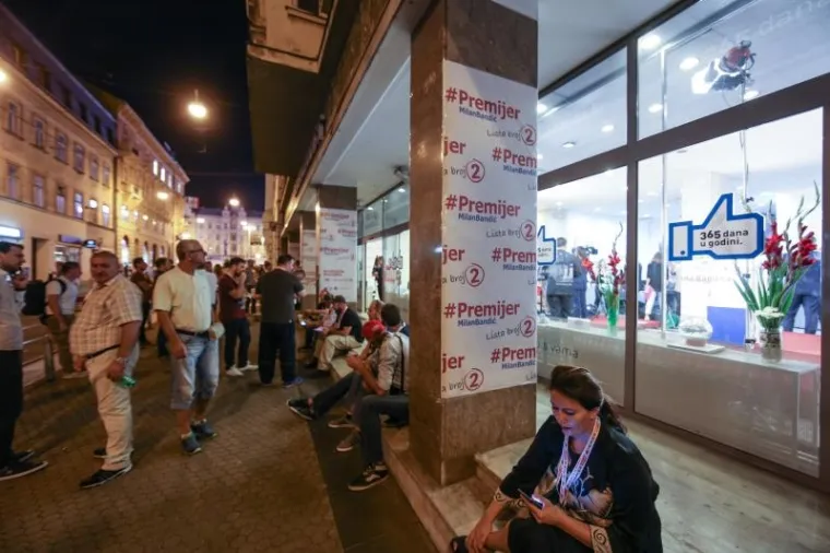 Ljubo Jurčić u izbornom stožeru stranke BM 365, 'premijera' još nema