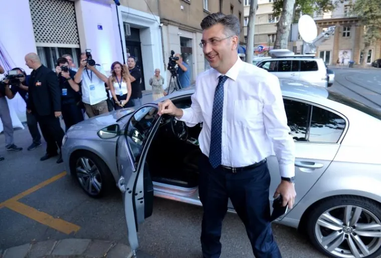 Predsjednik HDZ-a Andrej Plenković dolazi u središnjicu stranke