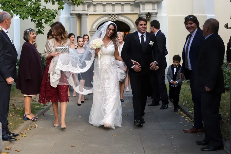 Vjenčanje nogometa&scaron;a Ognjena Vukojevića i biv&scaron;e Miss Hrvatske Andreje Ćupor